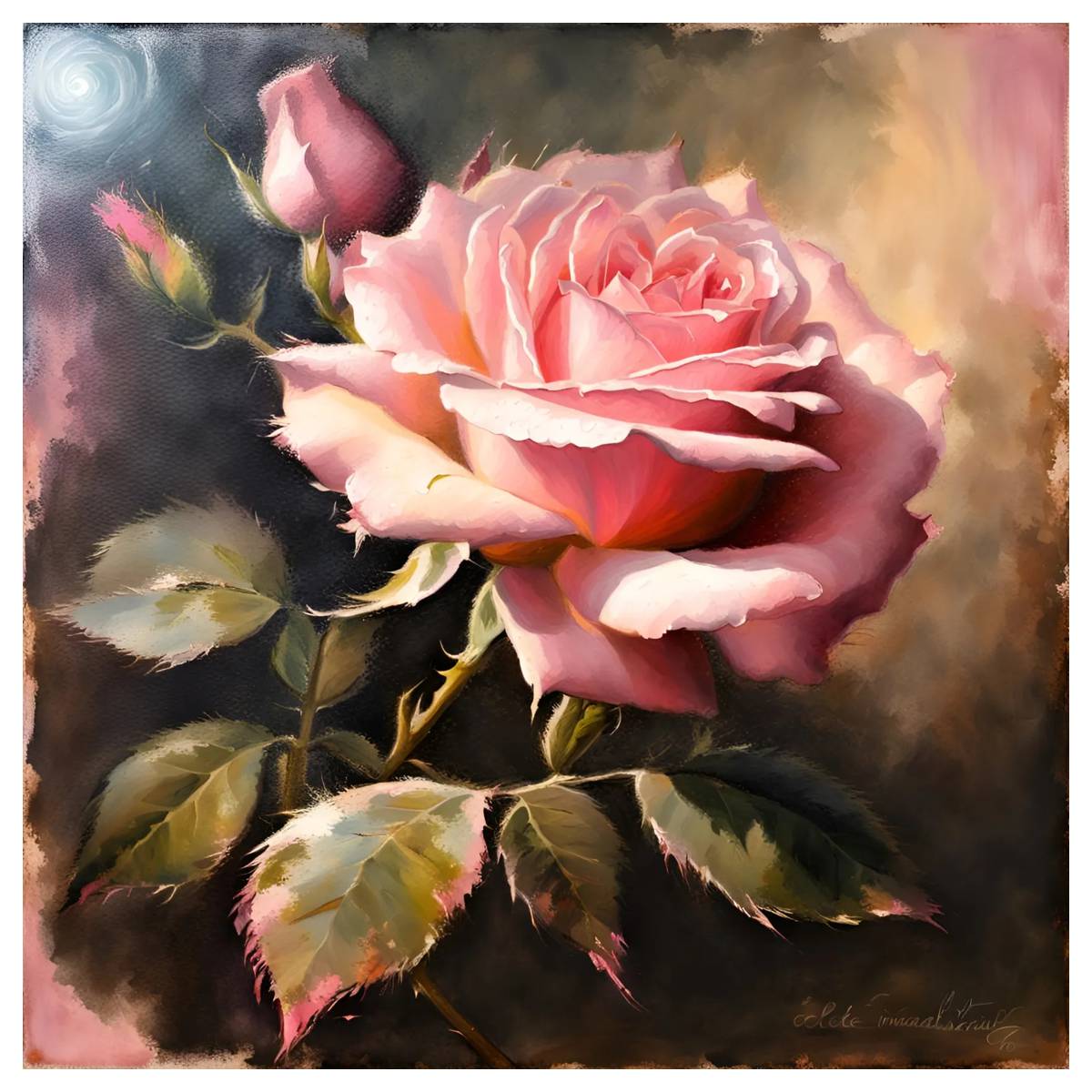Embroidery Rose Stitch - Różowe różaniec 30x30cm/11,8 cala zestaw do