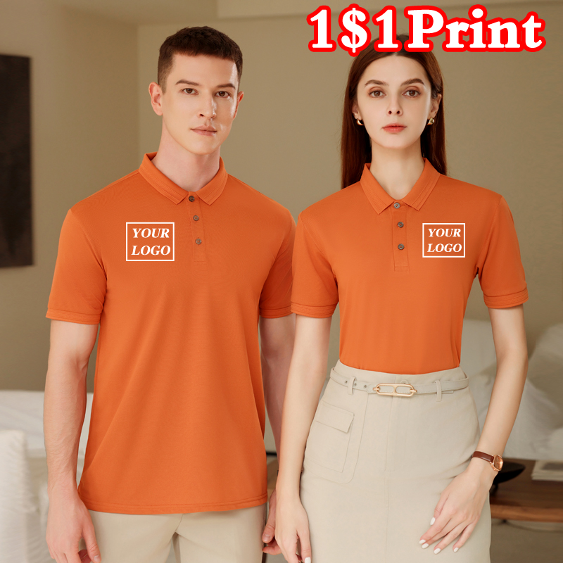 Embroidery Men Shirt - Sportowa koszulka polo szybkoschnąca z własnym
