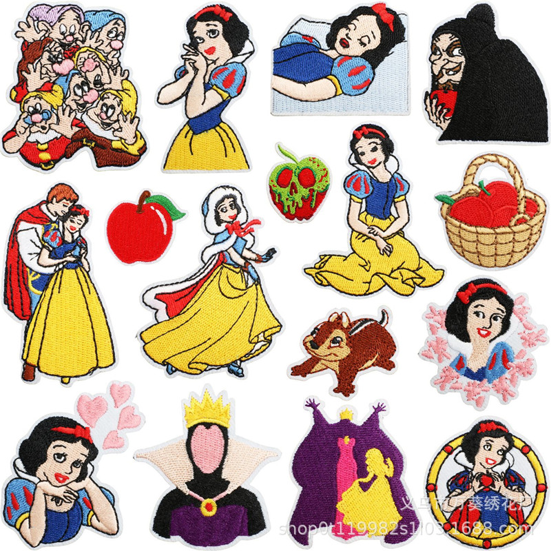 Embroidery Patches - 15szt Śnieżna księżniczka Naszywki do odzieży