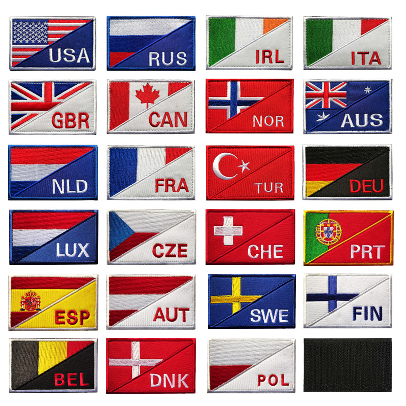 Embroidery Uk - Flaga narodowa Niemcy Rumunia Szwajcaria Hiszpania