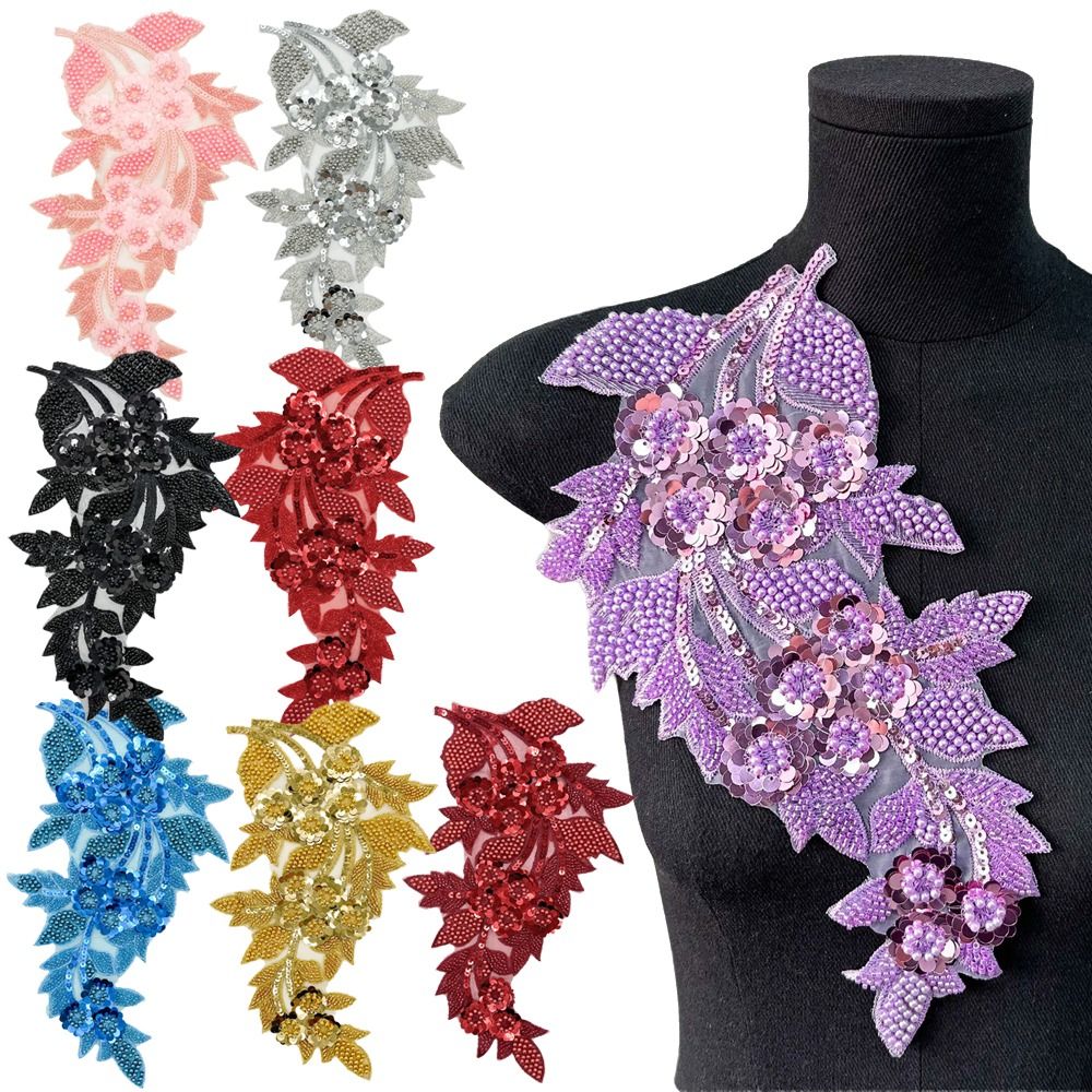 Embroidery Patches - Modne naszywki 3D z cekinami w