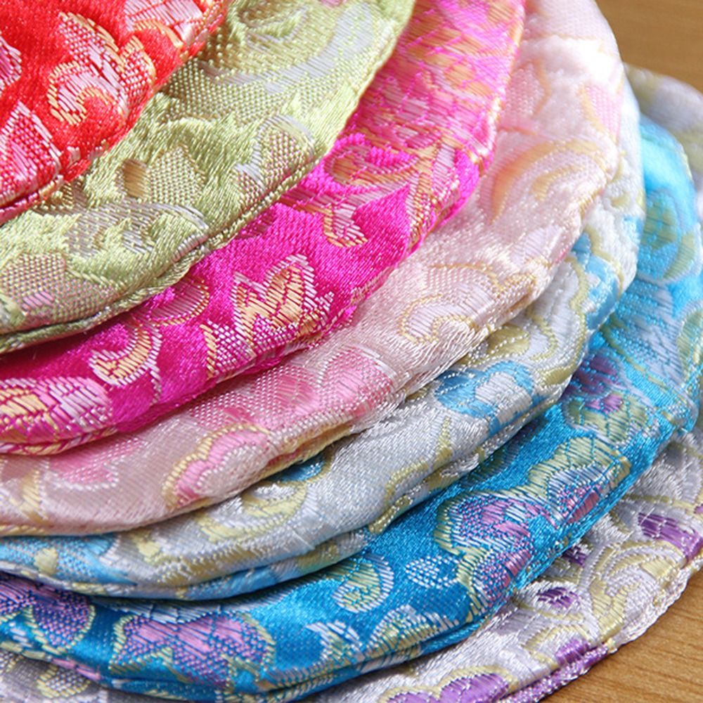 Embroidery Wallet - Woreczek ze sznurkiem z kwiatowym haftem,
