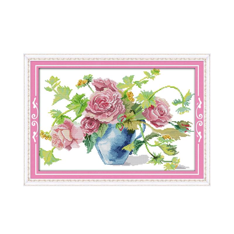Embroidery Rose Stitch - Zestaw do haftu krzyżykowego Blossom Roses