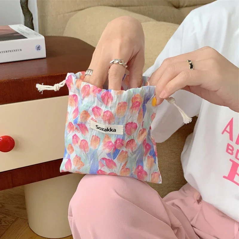Embroidery Wallet - Japoński kwiatowy sznurek portmonetka portfel etui