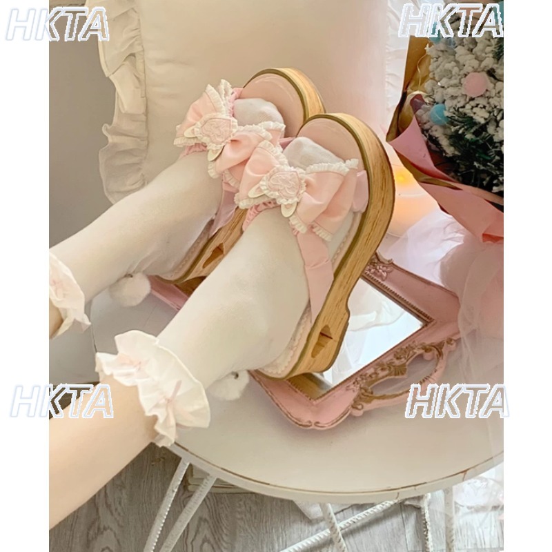 Embroidery Lace - Japońskie buty Lolita damskie, codzienne sandały