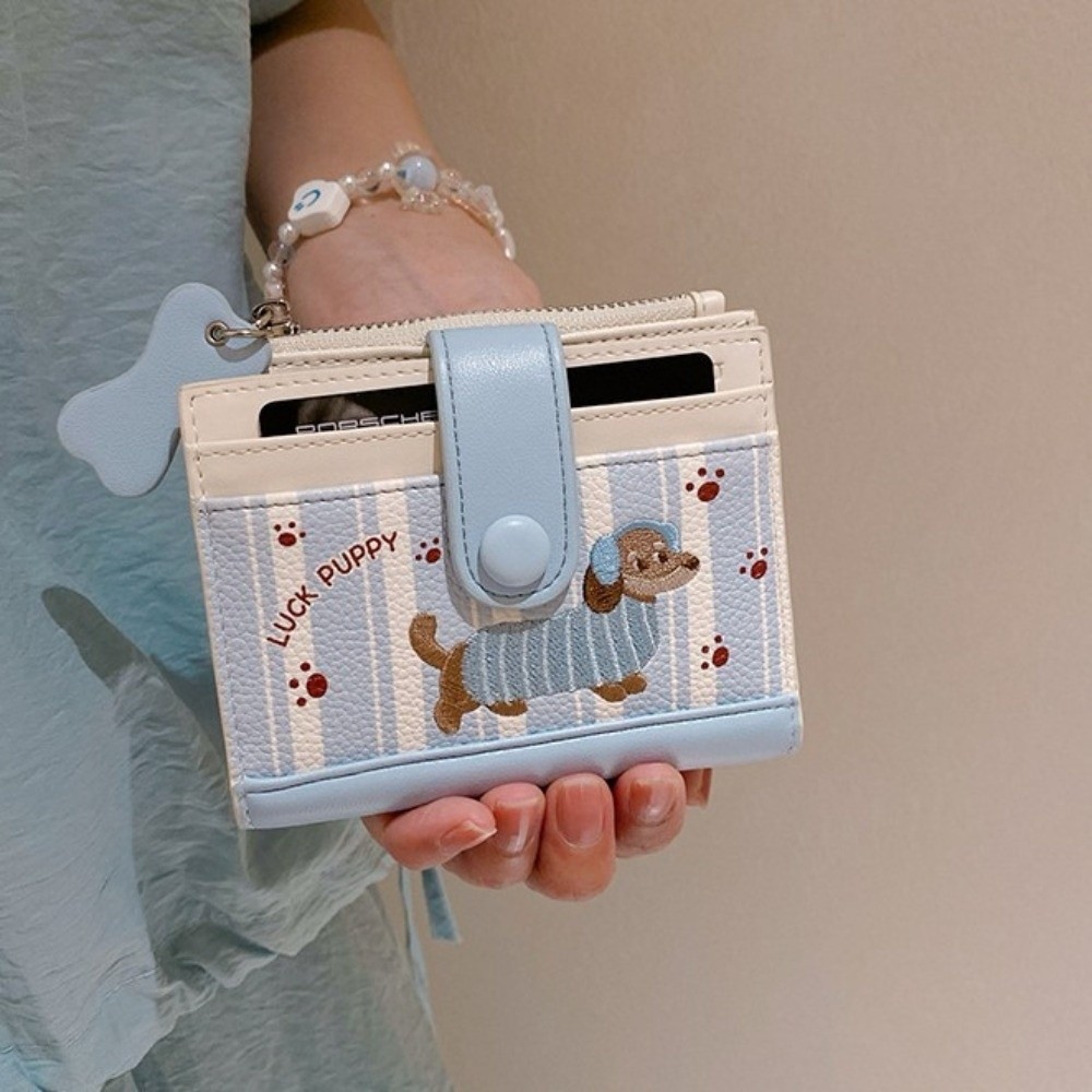 Embroidery Wallet - Portfelik damski w stylu koreańskim z