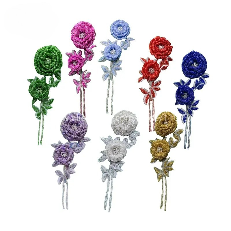 Embroidery Roses - Nowe, wielokolorowe, ręcznie robione kwiaty na