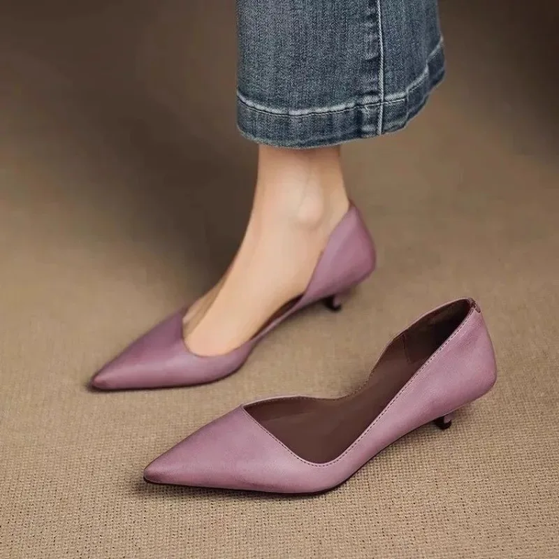 Embroidery Flat Shoes - Szpilki damskie z ostrym noskiem, modne,