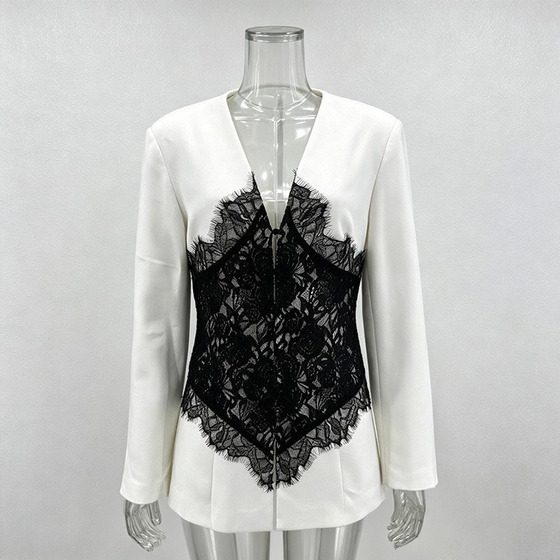 Embroidery Premium - Elegancka, dopasowana marynarka damska premium na