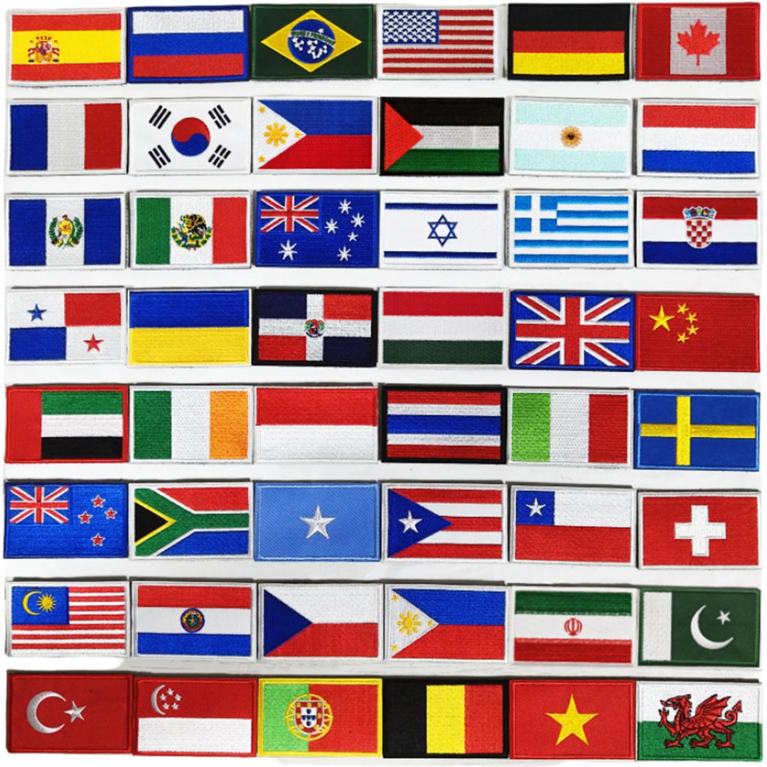 Embroidery Uk - Naszywki haftowane z flagami USA, Wielkiej