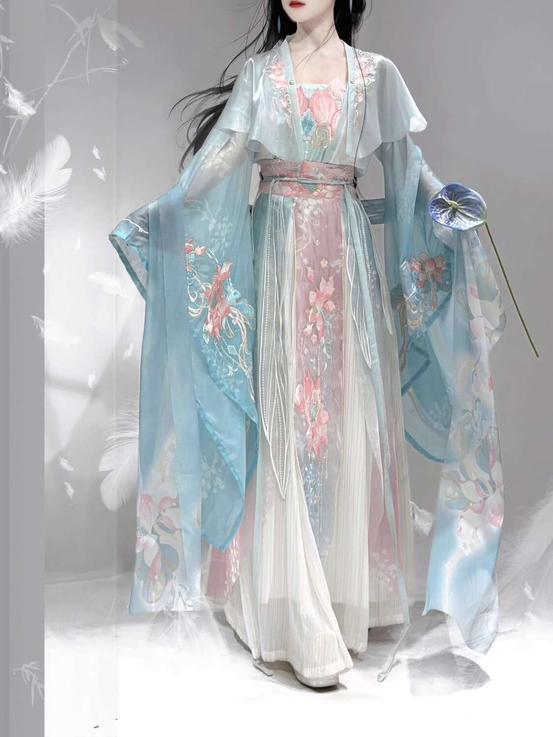 Embroidery In The Piece - Nowy Hanfu Wei Jinfeng Ciężki Haft