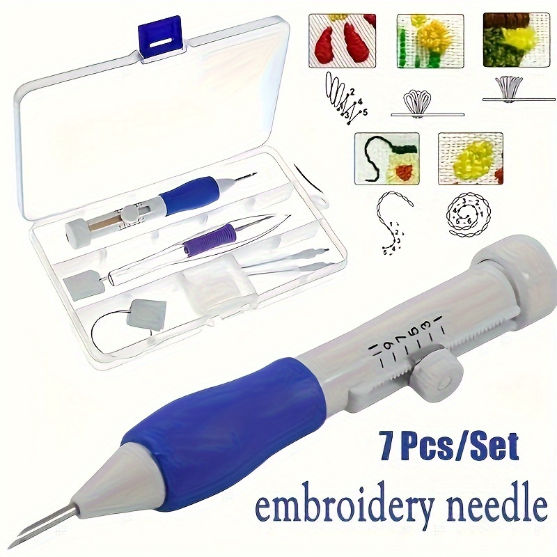 Embroidery Needles - 7-częściowy zestaw narzędzi do haftowania igłą,