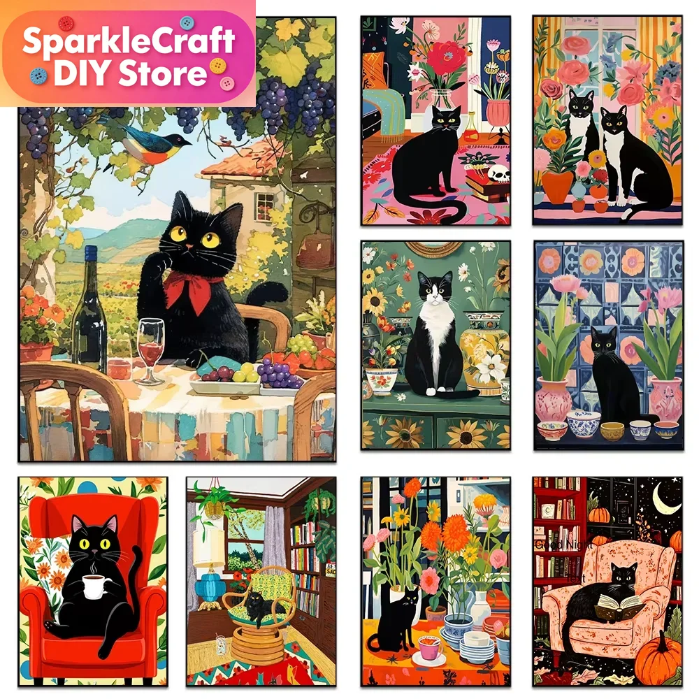 1 szt. bezramkowy obraz diamen – Embroidery Cat recenzja i cena