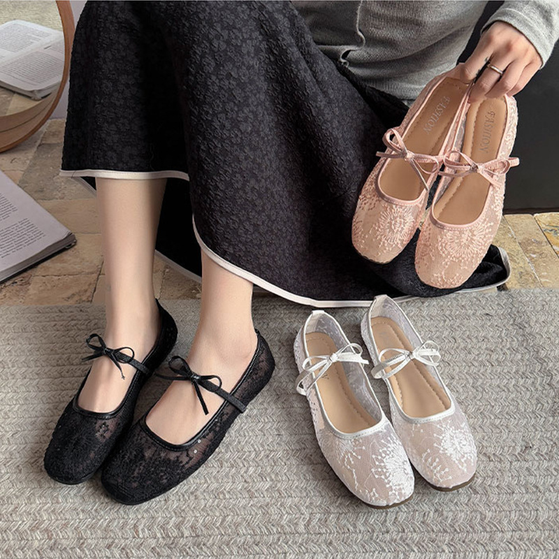 Damskie delikatne baleriny 202 – Embroidery Flat Shoes recenzja i cena