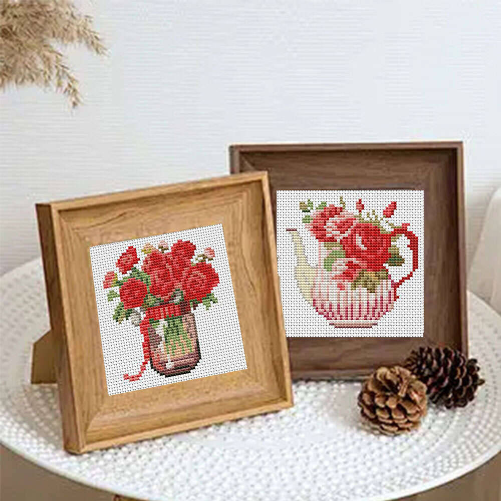 12 szt. Haft Krzyżykowy Róża 1 – Embroidery Rose Stitch recenzja i cena
