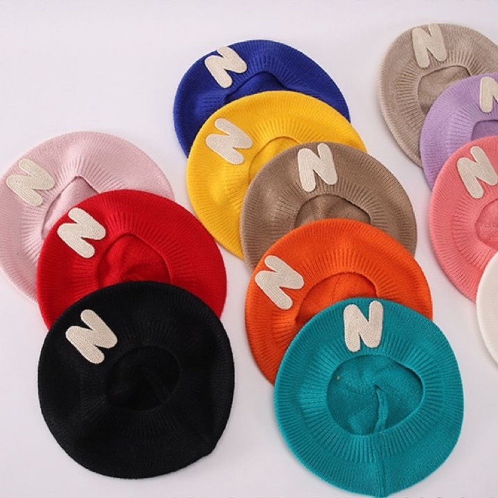 Nowa czapka beret dla malucha  – Embroidery Letter N recenzja i cena
