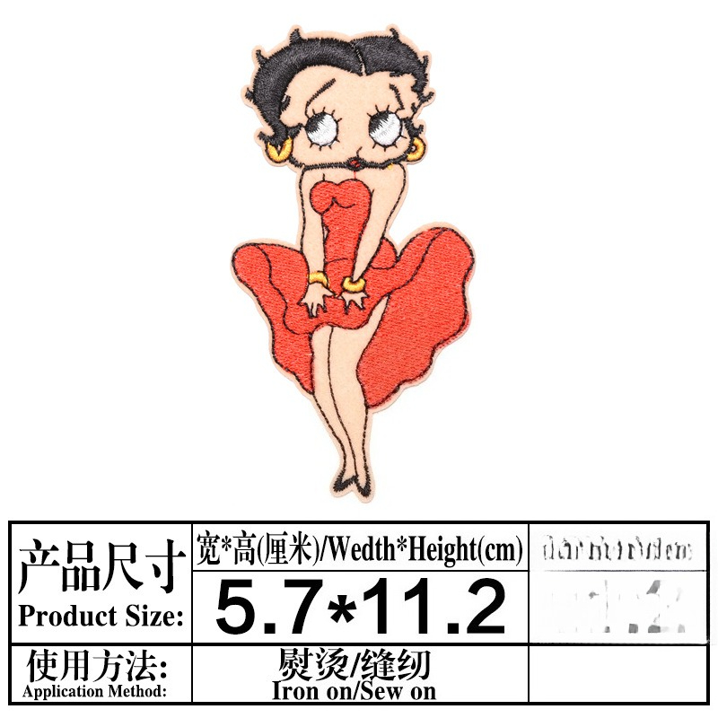 Naszywka Betty Boop, wysoki po – Embroidery Patches recenzja i cena