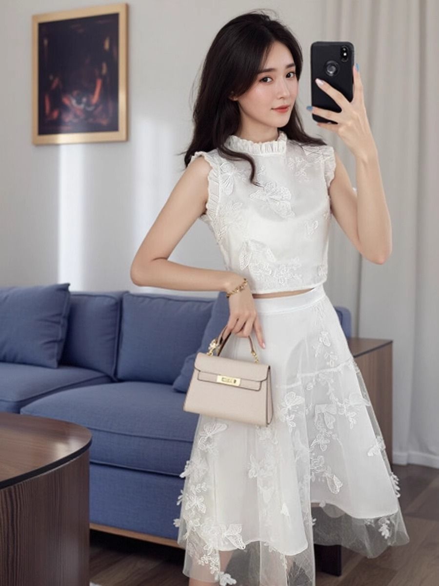 Nowy Letni Elegancki Biały Zes – Embroidery Blouse recenzja i cena