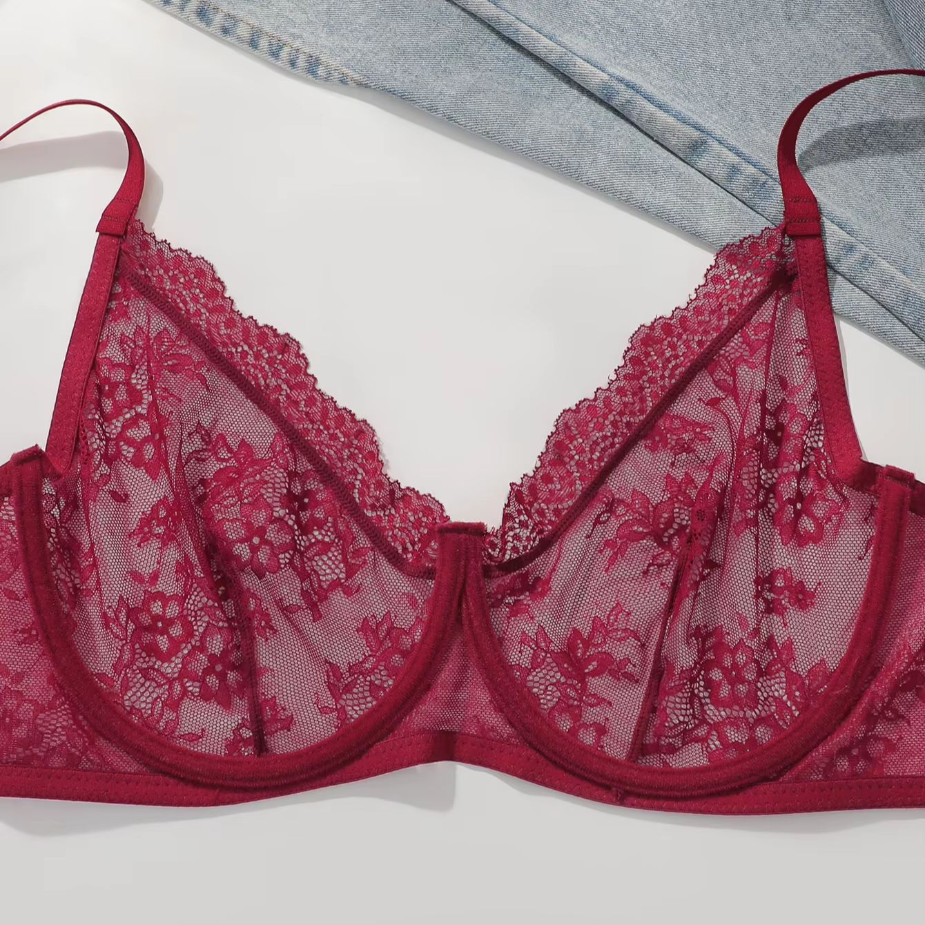 Damski biustonosz plus size, c – Embroidery Lace recenzja i cena