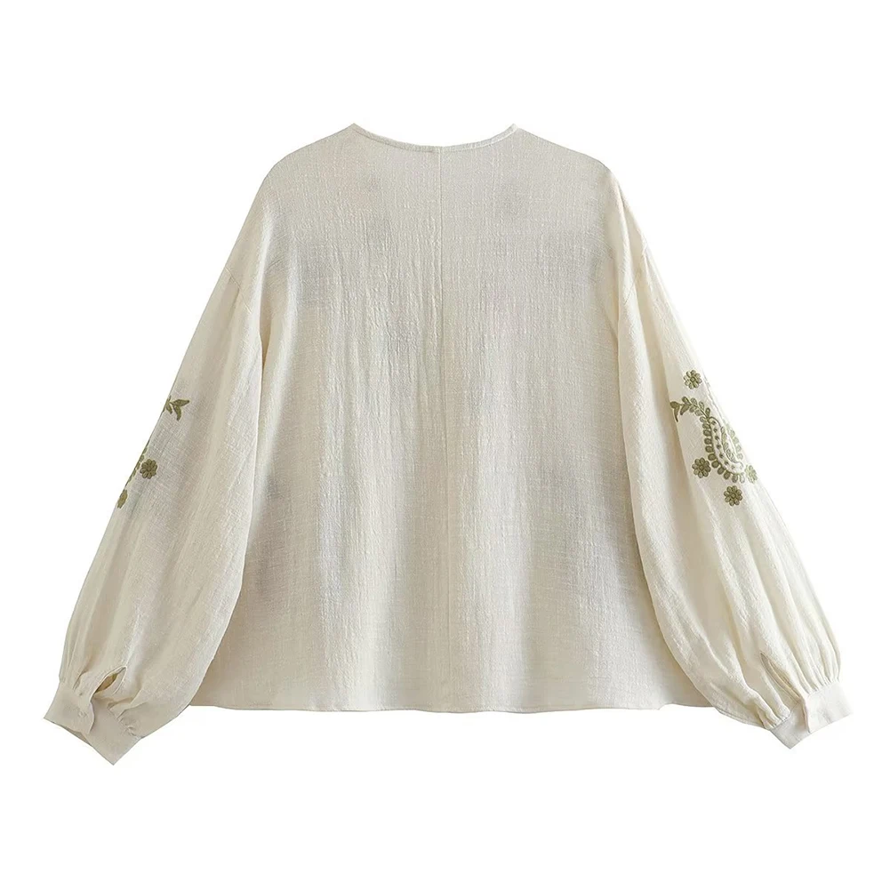Damska nowa luźna bawełniana k – Embroidery Blouse recenzja i cena