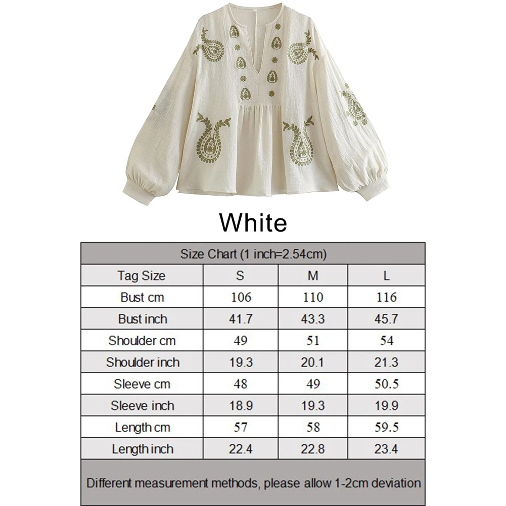 Damska nowa luźna bawełniana k – Embroidery Blouse recenzja i cena
