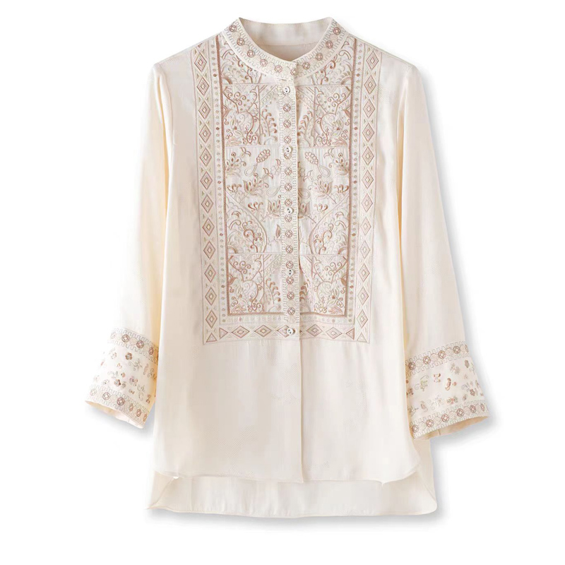 Letnia bluzka z jedwabiu i ray – Embroidery Men Shirt recenzja i cena