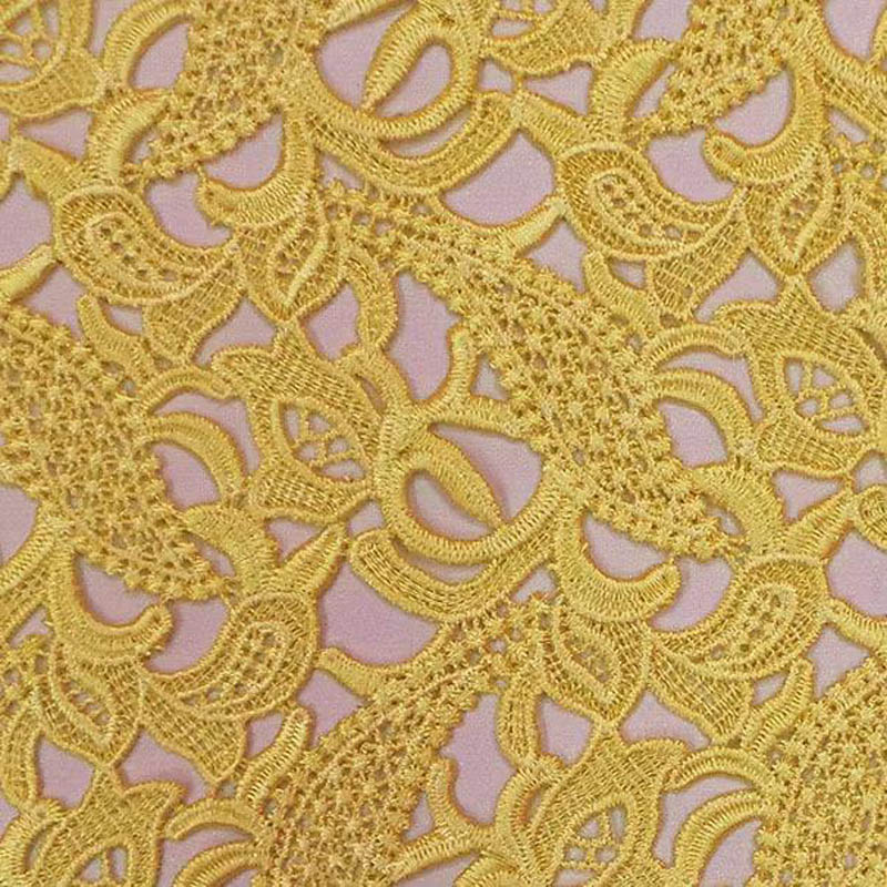 Wysokiej jakości koronka, żółt – Embroidery Yellow Flower recenzja i cena