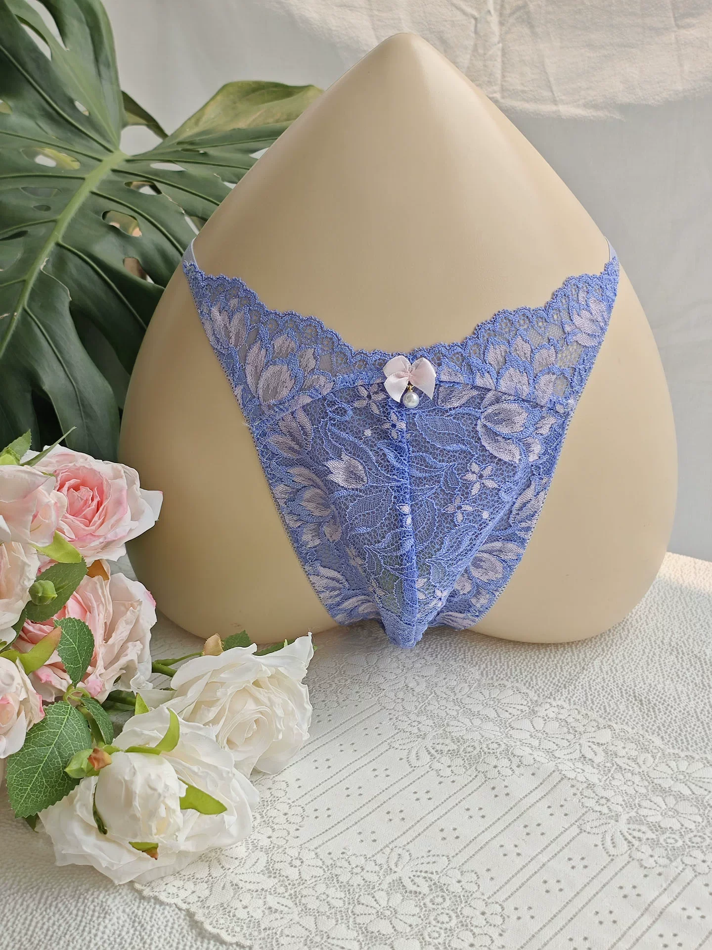 Czarne koronkowe męskie slipy  – Embroidery Lace recenzja i cena