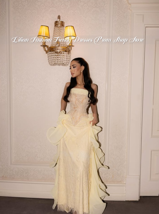 Jasnożółta suknia balowa bez r – Embroidery Yellow Flower recenzja i cena