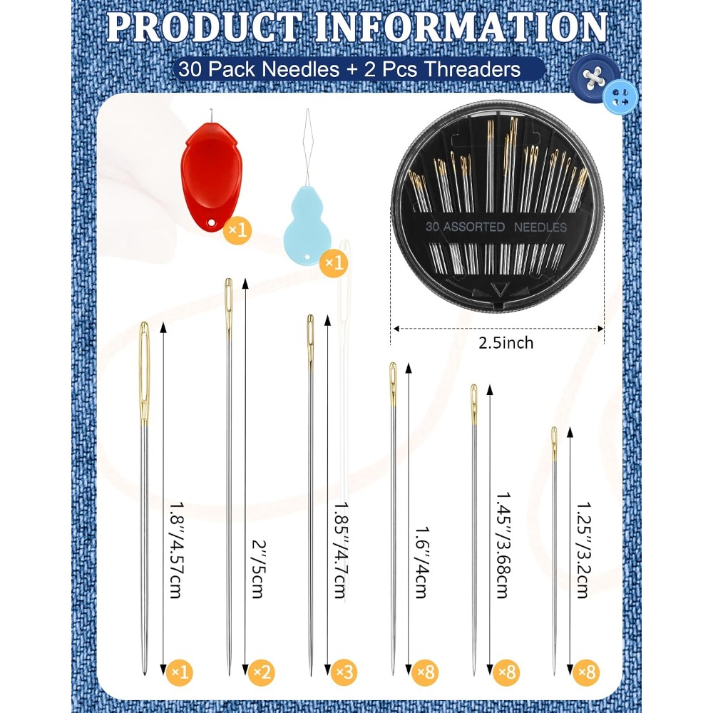Zestaw 30 stalowych igieł do s – Embroidery Needles recenzja i cena