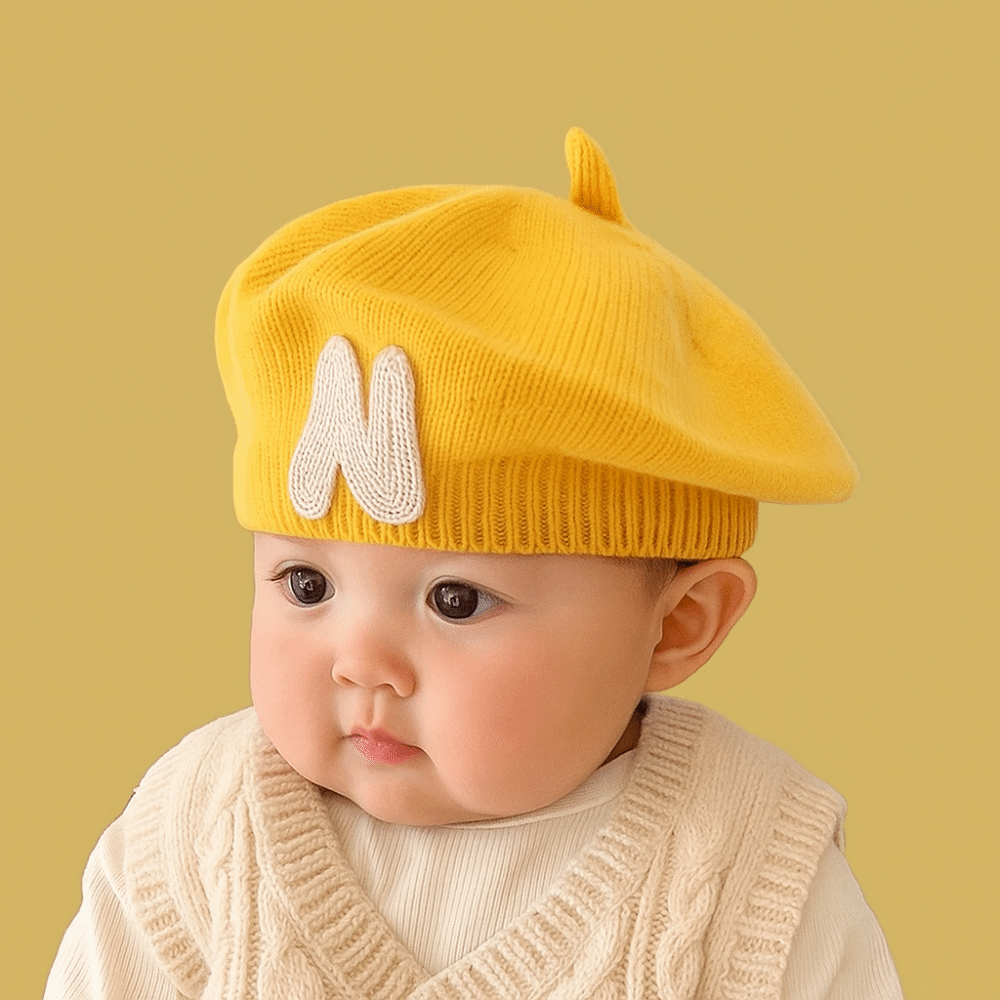 Nowa czapka beret dla malucha  – Embroidery Letter N recenzja i cena
