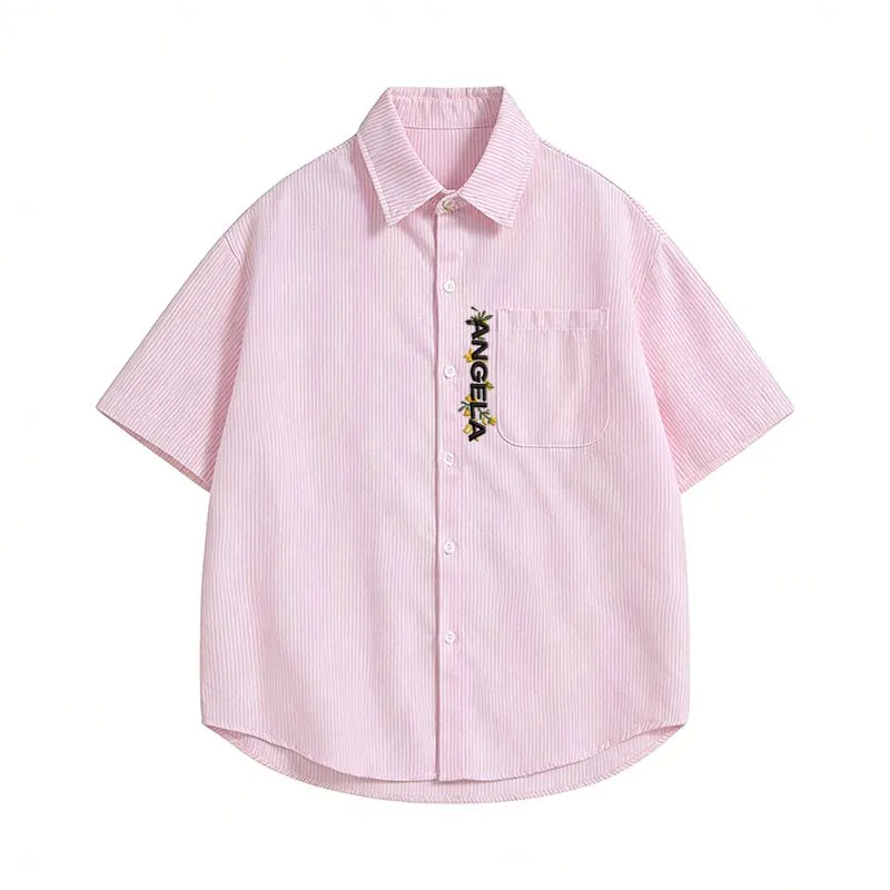 Męska Damska Koszula w Paski z – Embroidery Men Shirt recenzja i cena