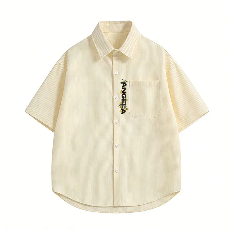 Męska Damska Koszula w Paski z – Embroidery Men Shirt recenzja i cena