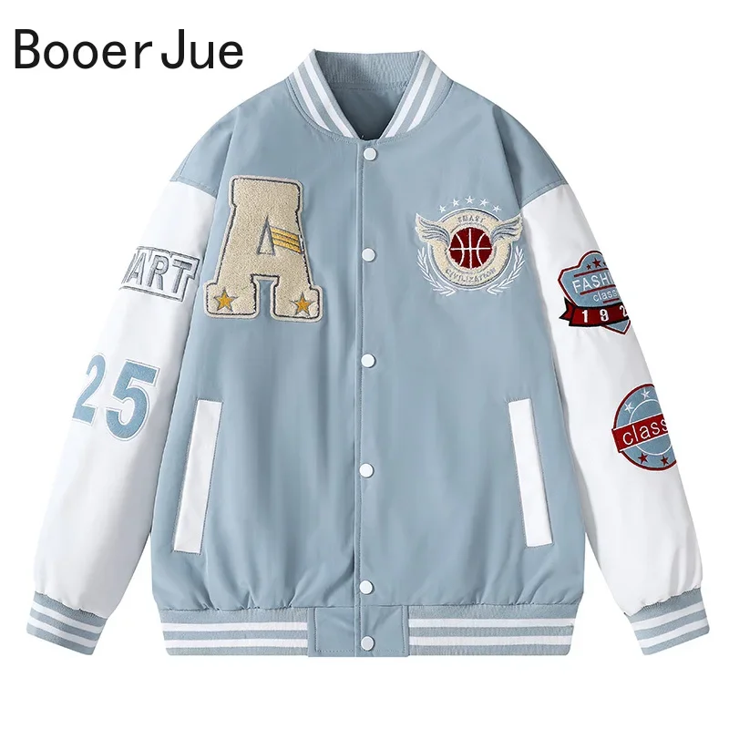 Kurtki streetwear damskie i mę – Embroidery Letter N recenzja i cena
