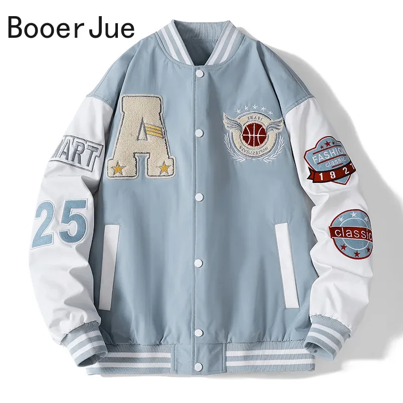 Kurtki streetwear damskie i mę – Embroidery Letter N recenzja i cena