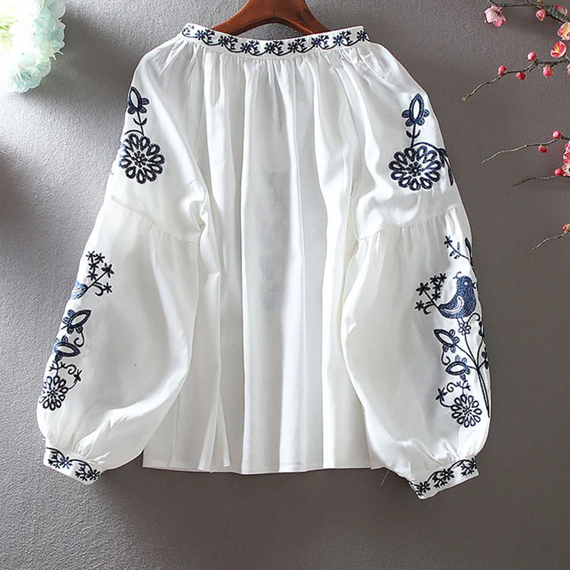 Damska bluzka retro w stylu na – Embroidery Blouse recenzja i cena