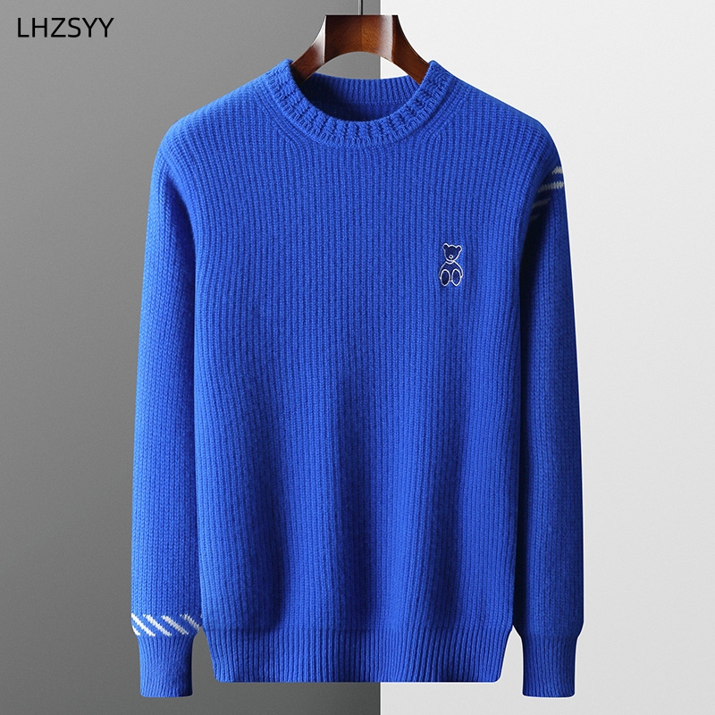 LHZSYY 100% czysta sweter z we – Embroidery Men Shirt recenzja i cena